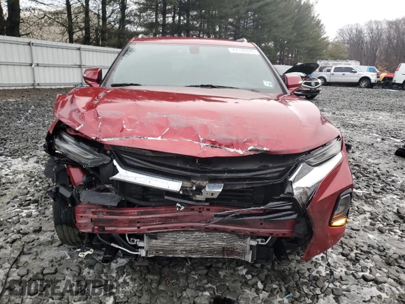 2020 Chevrolet Blazer Premier with VIN 3GNKBLRS2LS559871, listed as a Copart auction lot 44188845 with 27,200 mi miles and Salvage title. Bid and sale history available at DreamBid. Image 5.