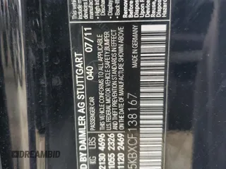2012 Mercedes-Benz E 350 with VIN WDDKJ5KBXCF138167, listed as a Copart auction lot 50305815 with 85,600 mi miles and Salvage Title. Bid and sale history available at DreamBid. Image 14.