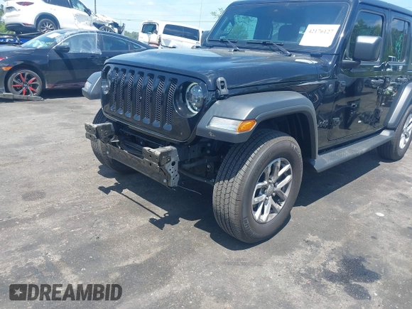 2023 Jeep Wrangler Sport S with VIN 1C4HJXDN5PW671167, listed as a IAAI auction lot 42176127 with 1,230 mi miles and . Bid and sale history available at DreamBid. Image 6.