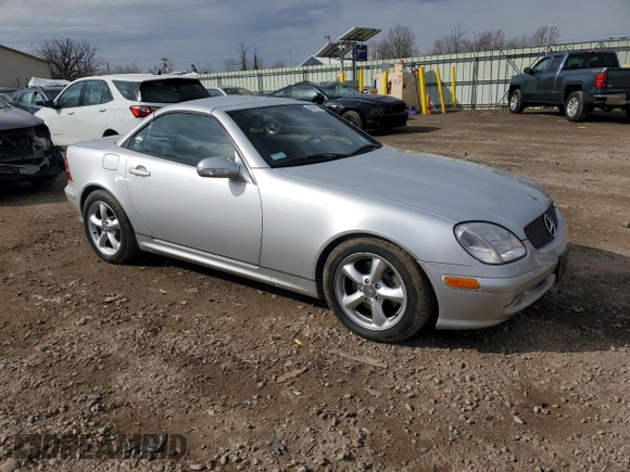 2003 Mercedes-Benz SLK 320 with VIN WDBKK65F83F290023, listed as a Copart auction lot 49598115 with 26,196 mi miles and Salvage title. Bid and sale history available at DreamBid. Image 4.