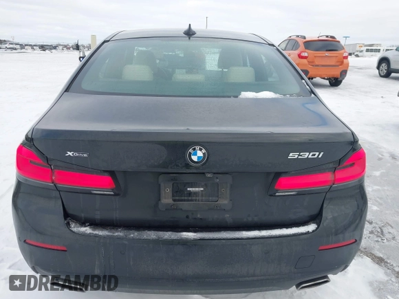 2021 BMW 5 Series 530i xDrive with VIN WBA13BJ09MWX05336, listed as a IAAI auction lot 41349089 with 35,085 mi miles and . Bid and sale history available at DreamBid. Image 16.