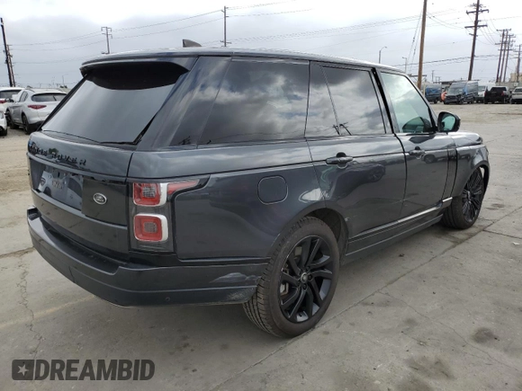 2020 Land Rover Range Rover HSE with VIN SALGS2RU6LA593221, listed as a Copart auction lot 56663245 with 56,234 mi miles and Salvage Title. Bid and sale history available at DreamBid. Image 3.