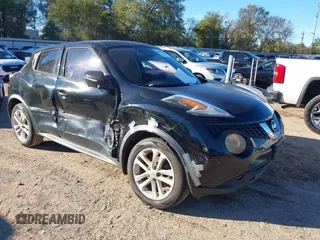2015 Nissan Juke S with VIN JN8AF5MR5FT509408, listed as a IAAI auction lot 40839984 with 205,528 mi miles. Bid and sale history available at carsss.com. Image 1.