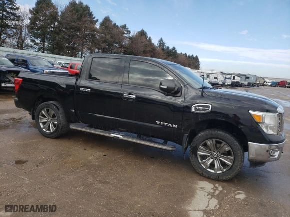 2017 Nissan Titan SV with VIN 1N6AA1E58HN571193, listed as a Copart auction lot 87824125 with 37,852 mi miles and Salvage Title. Bid and sale history available at carsss.com. Image 4.