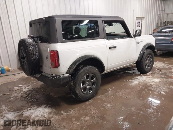 2023 Ford Bronco with VIN 1FMDE5AHXPLB20297, listed as a IAAI auction lot 41605475 with 18,621 mi miles. Bid and sale history available at carsss.com. Image 4.