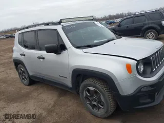 2017 Jeep Renegade Sport with VIN ZACCJAAH3HPF05721, listed as a IAAI auction lot 41483463 with 86,414 mi miles. Bid and sale history available at carsss.com. Image 13.
