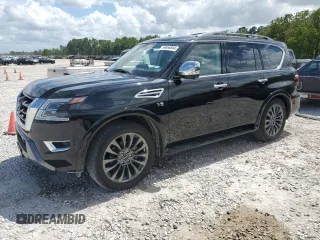 2021 Nissan Armada Platinum with VIN JN8AY2DA5M9374038, listed as a Copart auction lot 59656864 with 52,340 mi miles and Clean Title. Bid and sale history available at carsss.com. Image 1.