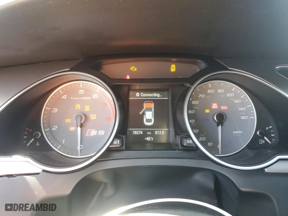 2014 Audi S5 Prestige with VIN WAU3GAFR4EA020691, listed as a Copart auction lot 52469355 with 78,274 mi miles and Salvage Title. Bid and sale history available at carsss.com. Image 9.