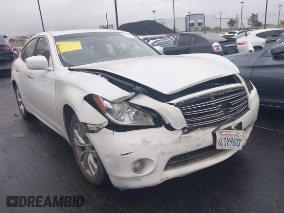 2013 Infiniti M with VIN JN1BY1AP2DM510953, listed as a IAAI auction lot 42157597 with 71,175 mi miles and . Bid and sale history available at DreamBid. Image 1.
