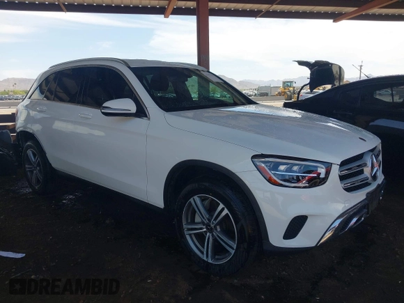 2020 Mercedes-Benz GLC 300 with VIN WDC0G8DBXLF736610, listed as a IAAI auction lot 42353177 with 45,652 mi miles and . Bid and sale history available at DreamBid. Image 1.