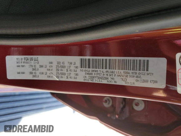 2019 Ram 1500 Limited with VIN 1C6SRFPT5KN652904, listed as a Copart auction lot 74026914 with 71,853 mi miles and Salvage title. Bid and sale history available at DreamBid. Image 14.