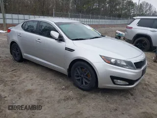 2013 Kia Optima LX with VIN KNAGM4A7XD5337481, listed as a IAAI auction lot 41195440 with 118,116 mi miles. Bid and sale history available at carsss.com. Image 1.