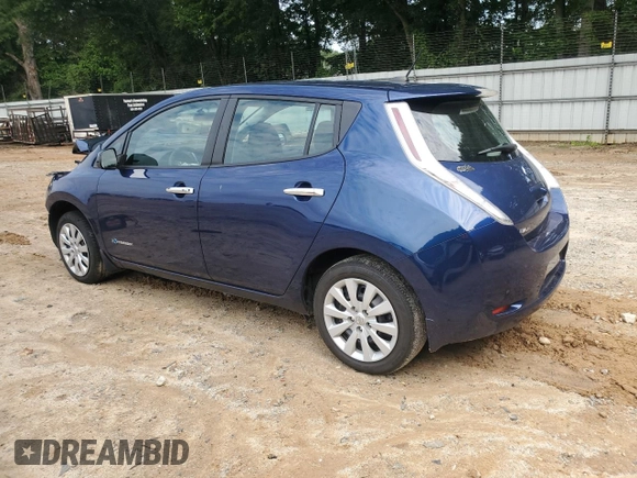 2017 Nissan LEAF S with VIN 1N4BZ0CP3HC311462, listed as a Copart auction lot 62606785 with Not provided miles and Salvage title. Bid and sale history available at DreamBid. Image 2.
