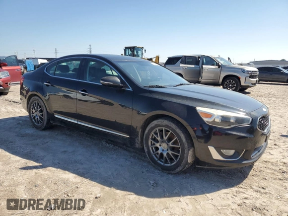 2014 Kia Cadenza Premium with VIN KNALN4D73E5148342, listed as a Copart auction lot 46163195 with 148,446 mi miles and Clean Title. Bid and sale history available at carsss.com. Image 4.