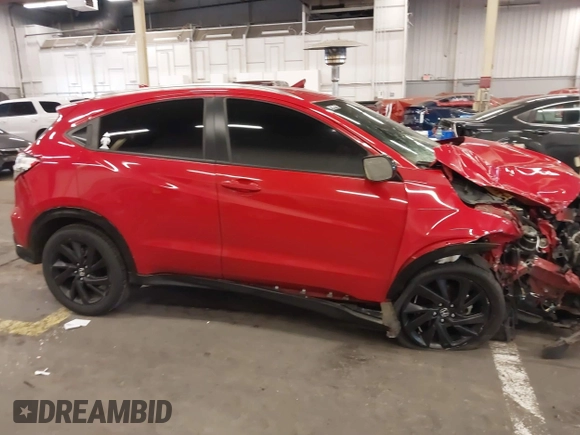 2022 Honda HR-V Sport with VIN 3CZRU6H13NM741124, listed as a IAAI auction lot 41025384 with 39,854 mi miles. Bid and sale history available at carsss.com. Image 14.