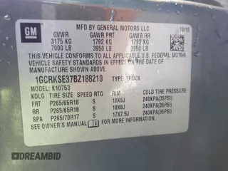 2011 Chevrolet Silverado 1500 LT with VIN 1GCRKSE37BZ188210, listed as a IAAI auction lot 42013862 with 150,898 mi miles. Bid and sale history available at carsss.com. Image 9.