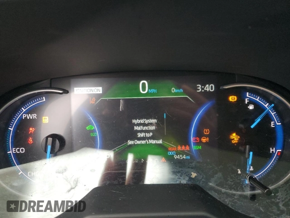 2024 Toyota RAV4 Hybrid XLE Premium with VIN 2T3B6RFV6RW066043, listed as a Copart auction lot 43470115 with 9,454 mi miles and Salvage Title. Bid and sale history available at DreamBid. Image 9.