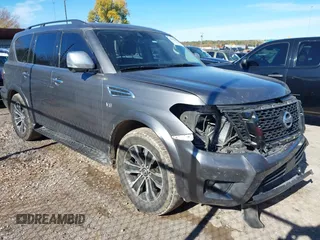2019 Nissan Armada SL z VIN JN8AY2ND9KX009685, wystawiony jako IAAI lot #40892639 z przebiegiem 121 304 mil mil oraz . Historia ofert i sprzedaży dostępna na DreamBid. Obrazek 1.