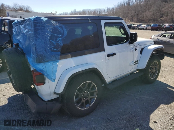 2021 Jeep Wrangler 80th Anniversary with VIN 1C4GJXAN5MW595297, listed as a Copart auction lot 51037215 with 62,429 mi miles and Salvage Title. Bid and sale history available at DreamBid. Image 3.