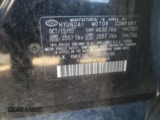2016 Hyundai Sonata Hybrid Limited with VIN KMHE34L13GA026696, listed as a Copart auction lot 69354823 with 84,579 mi miles. Bid and sale history available at carsss.com. Image 13.