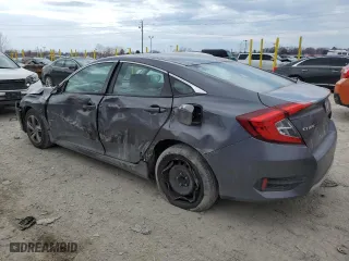 2019 Honda Civic Sedan LX with VIN 2HGFC2F66KH552594, listed as a Copart auction lot 47577545 with 34,096 mi miles and Salvage Title. Bid and sale history available at carsss.com. Image 2.