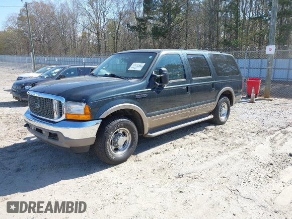 2001 Ford Excursion Limited z VIN 1FMNU42L81EC18793, wystawiony jako IAAI lot #41874483 z przebiegiem 182 967 mil mil oraz . Historia ofert i sprzedaży dostępna na DreamBid. Obrazek 2.