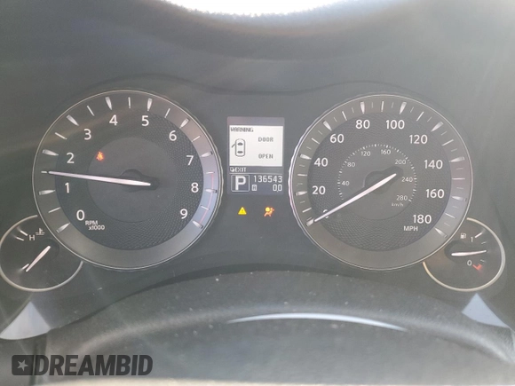 2011 Infiniti M37 with VIN JN1BY1AR0BM375518, listed as a Copart auction lot 81887374 with 136,543 mi miles and Salvage Title. Bid and sale history available at carsss.com. Image 9.