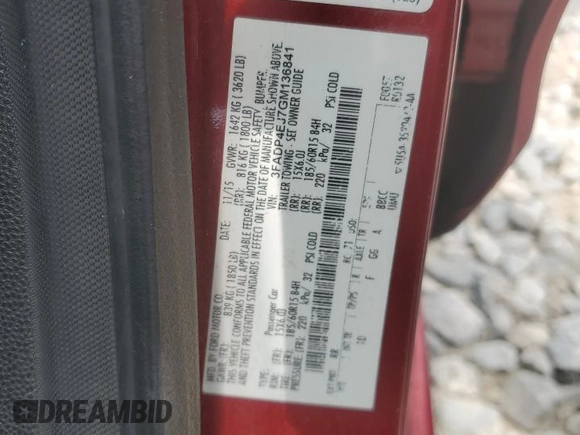 2016 Ford Fiesta SE with VIN 3FADP4EJ7GM136841, listed as a Copart auction lot 53201685 with 181,657 mi miles and Salvage Title. Bid and sale history available at DreamBid. Image 15.