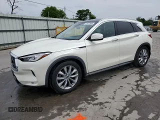 2019 Infiniti QX50 Essential z VIN 3PCAJ5M33KF146674, wystawiony jako Copart lot #57077965 z przebiegiem 73 185 mil mil oraz Szkoda całkowita • Salvage title. Historia ofert i sprzedaży dostępna na DreamBid. Obrazek 1.