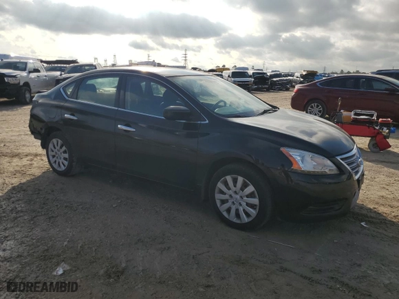 2015 Nissan Sentra S with VIN 3N1AB7AP8FY365322, listed as a Copart auction lot 43971355 with 77,075 mi miles and Salvage Title. Bid and sale history available at carsss.com. Image 4.