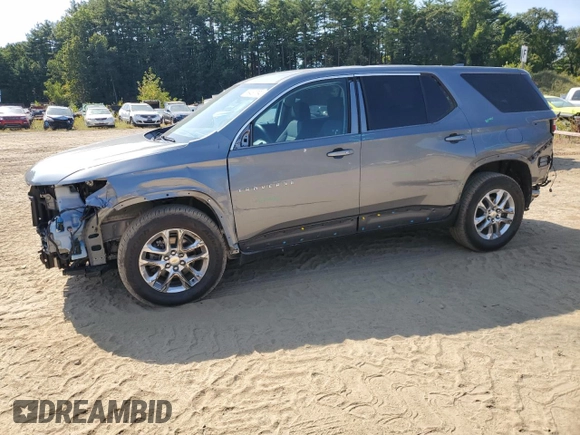 2021 Chevrolet Traverse LS with VIN 1GNEVFKW1MJ149178, listed as a Copart auction lot 69487794 with 45,875 mi miles and Salvage Title. Bid and sale history available at carsss.com. Image 1.