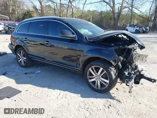 2014 Audi Q7 3.0T Premium Plus with VIN WA1LGAFE0ED005551, listed as a IAAI auction lot 41687305 with 104,691 mi miles. Bid and sale history available at carsss.com. Image 1.