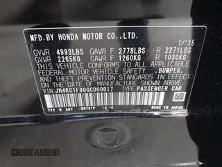 2016 Acura RLX Advance с VIN JH4KC1F90GC000017, выставлен на аукционе IAAI как лот 42341791 с пробегом 79 587 миль миль и . История ставок и продаж доступна на DreamBid. Изображение 9.