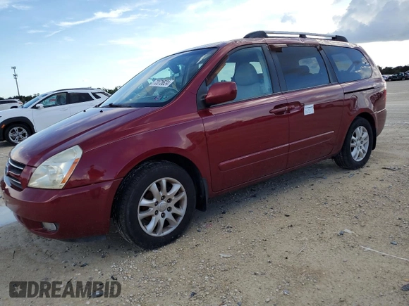 2006 Kia Sedona LX with VIN KNDMB233366016910, listed as a Copart auction lot 73878624 with 0 mi miles and Salvage Title. Bid and sale history available at carsss.com. Image 1.