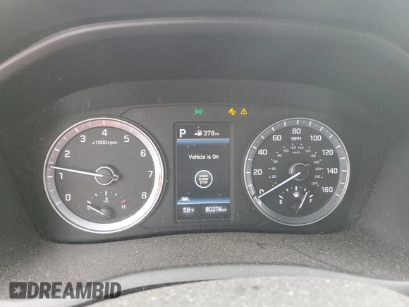 2018 Hyundai Sonata Sport with VIN 5NPE34AF1JH604328, listed as a Copart auction lot 53252525 with 80,276 mi miles and Salvage Title. Bid and sale history available at carsss.com. Image 9.