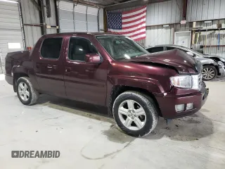 2013 Honda Ridgeline RTL with VIN 5FPYK1F59DB018582, listed as a Copart auction lot 61022245 with 126,892 mi miles and Salvage title. Bid and sale history available at DreamBid. Image 4.