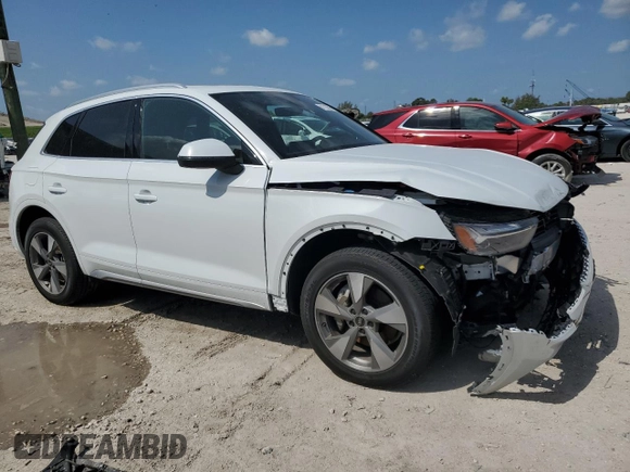 2023 Audi Q5 Premium Plus with VIN WA1BBAFY6P2108346, listed as a Copart auction lot 51733395 with 15,567 mi miles and Salvage title. Bid and sale history available at DreamBid. Image 4.