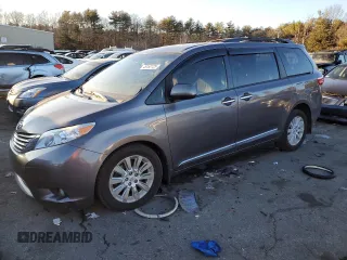 2015 Toyota Sienna Limited with VIN 5TDDK3DC5FS126281, listed as a Copart auction lot 46162725 with 208,854 mi miles and Salvage title. Bid and sale history available at DreamBid. Image 1.