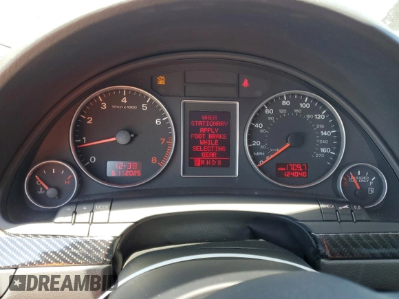 2008 Audi A4 2.0T with VIN WAUAF78E58A162740, listed as a Copart auction lot 60241235 with 124,040 mi miles and Clean title. Bid and sale history available at DreamBid. Image 9.