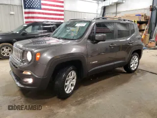2018 Jeep Renegade Latitude z VIN ZACCJBBB8JPH66347, wystawiony jako Copart lot #55725035 z przebiegiem 65 166 mil mil oraz Szkoda całkowita • Salvage title. Historia ofert i sprzedaży dostępna na DreamBid. Obrazek 1.
