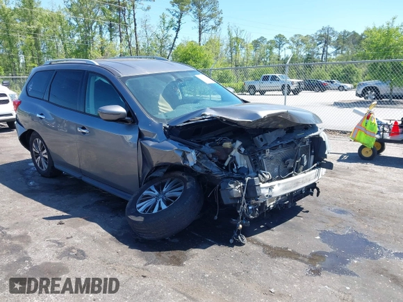 2017 Nissan Pathfinder S with VIN 5N1DR2MN3HC697212, listed as a IAAI auction lot 42049193 with 144,960 mi miles and . Bid and sale history available at DreamBid. Image 1.
