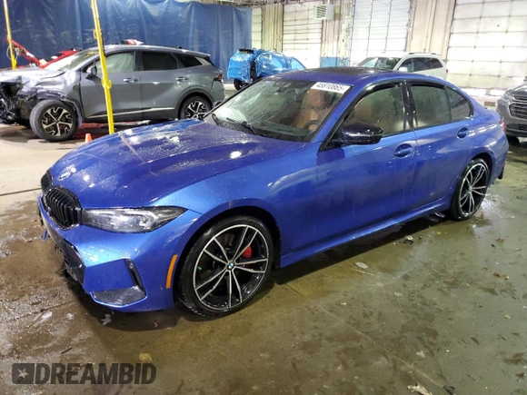 2024 BMW 3 Series 330i xDrive with VIN 3MW89FF0XR8E19086, listed as a Copart auction lot 45810865 with 12,339 mi miles and Salvage Title. Bid and sale history available at carsss.com. Image 1.