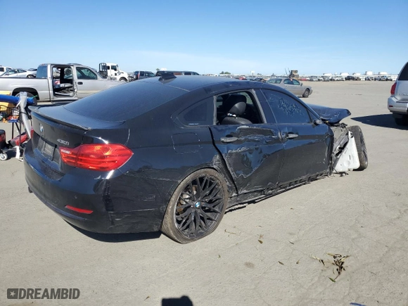 2017 BMW 4 Series 430i with VIN WBA4F7C5XHG437942, listed as a Copart auction lot 46504255 with 106,756 mi miles and Salvage Title. Bid and sale history available at carsss.com. Image 3.