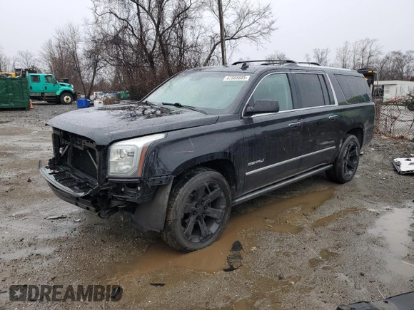 2015 GMC Yukon XL Denali with VIN 1GKS2JKJ9FR233432, listed as a Copart auction lot 47565685 with 206,716 mi miles and Salvage Title. Bid and sale history available at carsss.com. Image 1.