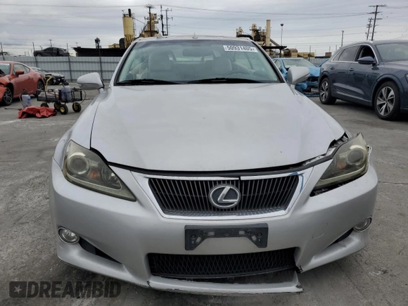 2011 Lexus IS 250 C with VIN JTHFF2C25B2518323, listed as a Copart auction lot 50931405 with 157,515 mi miles and Salvage title. Bid and sale history available at DreamBid. Image 5.