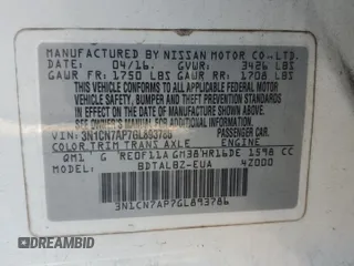 2016 Nissan Versa S z VIN 3N1CN7AP7GL893786, wystawiony jako Copart lot #58394985 z przebiegiem 107 461 mil mil oraz Szkoda całkowita • Salvage title. Historia ofert i sprzedaży dostępna na DreamBid. Obrazek 12.
