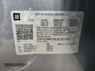 2020 GMC Yukon SLE with VIN 1GKS2AKC5LR120705, listed as a Copart auction lot 72464444 with 69,799 mi miles and Salvage Title. Bid and sale history available at carsss.com. Image 13.