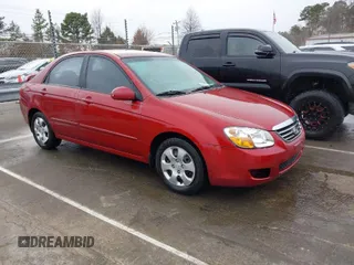 2008 Kia Spectra EX with VIN KNAFE121285543210, listed as a IAAI auction lot 41744326 with 212,743 mi miles. Bid and sale history available at carsss.com. Image 1.