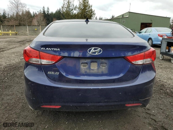2012 Hyundai Elantra GLS PZEV with VIN 5NPDH4AE2CH062907, listed as a Copart auction lot 48161985 with 196,095 mi miles and Salvage Title. Bid and sale history available at carsss.com. Image 6.