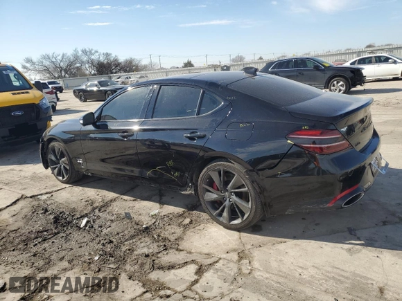 2022 Genesis G70 3.3T z VIN KMTG54TE0NU103581, wystawiony jako Copart lot #46139865 z przebiegiem 43 493 mil mil oraz Szkoda całkowita • Salvage title. Historia ofert i sprzedaży dostępna na DreamBid. Obrazek 2.